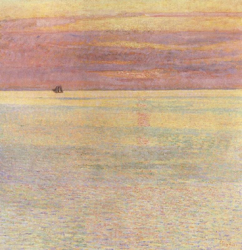 Childe Hassam Sunset at Sea Norge oil painting art